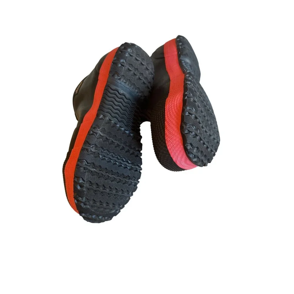 Bogs Unisex Overshoe Zip‎ CT Waterproof Boots Size 6 Black Red